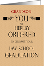 Grandson Law School Graduation Congratulations Custom Relation card