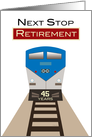 Congratulations Retirement Railroad Custom Year Train Station Sign card