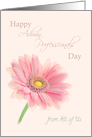 Admin Professionals Day from All of Us Pink Gerbera Daisy Shell Pink card