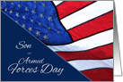 Son Armed Forces Day Flag of the United States Patriotic card