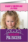 Sister Happy Birthday from your Pageant Princess Sis’ Tiara Photo Card