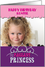 Auntie Happy Birthday from your Pageant Princess Tiara Photo Card