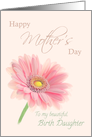 Birth Daughter Happy Mother’s Day Pink Gerbera Daisy Shell Pink card