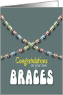 Congratulations on Getting Braces - Colorful Braces Blue and Gray Boy card