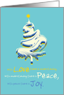 Chrismukkah Interfaith Christian and Jewish Love Peace Joy card