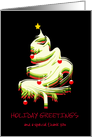 Vendor Business Custom Christmas Tree with Red Ornaments and a Star card