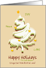 From All of Us Business Christmas Tree with Ornaments and Star Custom card