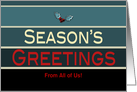 Business From All of Us Season’s Greetings Christmas Holiday Blue card