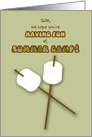 Son Summer Camp Humorous Thinking of You Marshmallows on Sticks card