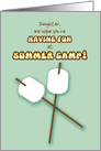 Daughter Summer Camp Humorous Thinking of You Marshmallows on Sticks card