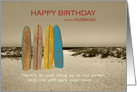 Husband Birthday Vintage Surfboards Getting Older Surfer Humor card