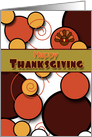 Happy Thanksgiving Retro Circles and Swirls in Autumn Colors card