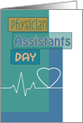 Physician Assistants Day Blue Scrapbook Look with Heart for Male PA card