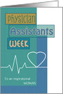 Woman Physician Assistants Week Blue Scrapbook Look Heartbeat card