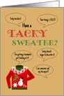 Tacky Sweater Christmas Party Invitation Knitted Sweater Humor card