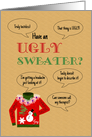 Ugly Sweater Christmas Party Invitation Knitted Sweater Humor card
