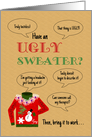 Ugly Sweater Office Christmas Party Invitation Knitted Sweater Humor card