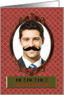 Mustache Christmas Humor Photo card Mo! Mo! Mo! card