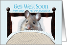 Hernia Surgery Get Well Soon Cute Mouse in Bed card