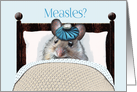 Measles Get Well Soon Cute Mouse in Bed card