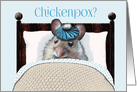 Chickenpox Get Well Soon Cute Mouse in Bed card