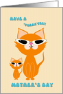 Mother’s Day Cute Cool Ginger Cats Mother and Child with Sunglasses card