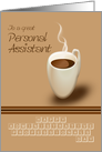 Personal Assistant Administrative Professionals Day Hot Coffee card