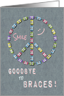 Braces Off Congratulations - Peace Sign Smile Girl card