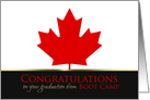 Graduation Boot Camp Congratulations Canadian Maple Leaf card