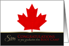 Son Graduation Boot Camp Congratulations Canadian Maple Leaf card