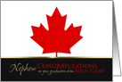 Nephew Graduation Boot Camp Congratulations Canadian Maple Leaf card