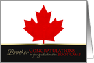 Brother Graduation Boot Camp Congratulations Canadian Maple Leaf card