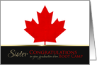 Sister Graduation Boot Camp Congratulations Canadian Maple Leaf card