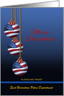 Law Enforcement Patriotic Merry Christmas U.S. Flag In God We Trust card
