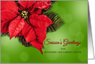 Season’s Greetings Poinsettia from Garden or Nursery Business card