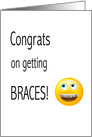 Getting Braces Emoji Congratulations Text Message card