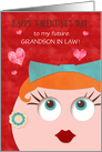 Future Grandson in Law Custom Valentine’s Day Retro Grandma card