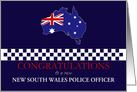 Congratulations Graduation Australian Police Officer Custom State Territory card