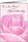 Friend 50th Birthday Pink Rose Friendship Quote card