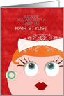 Thank you Bridal Party Hairdresser Hairstylist Custom Front card