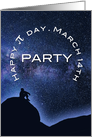 Happy Pi Day 3.14 March Party Invitation Celestial Silhouette card