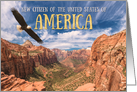 Congratulations New US Citizenship Zion National Park Utah card
