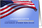 Granddaughter Custom Armed Forces Day Honor Service Members American card