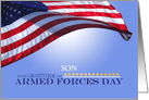 Son Custom Armed Forces Day Honor Service Members American card