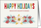 Happy Holidays Customer Horticulture Business Poinsettia Evergreens card