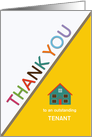 Thank you Tenant Colorful Letters and House Real Estate Business card