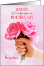 Grandma Happy Mother’s Day Bunches of Love Holding Pink Roses card