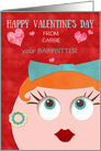 From Babysitter Valentine’s Day Retro Gal with Lipstick Custom card