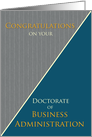 Graduation Congratulations Doctorate of Business Administration card