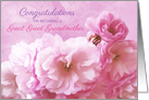 Congratulations Becoming a Grandmother Pink Cherry Blossoms Custom card